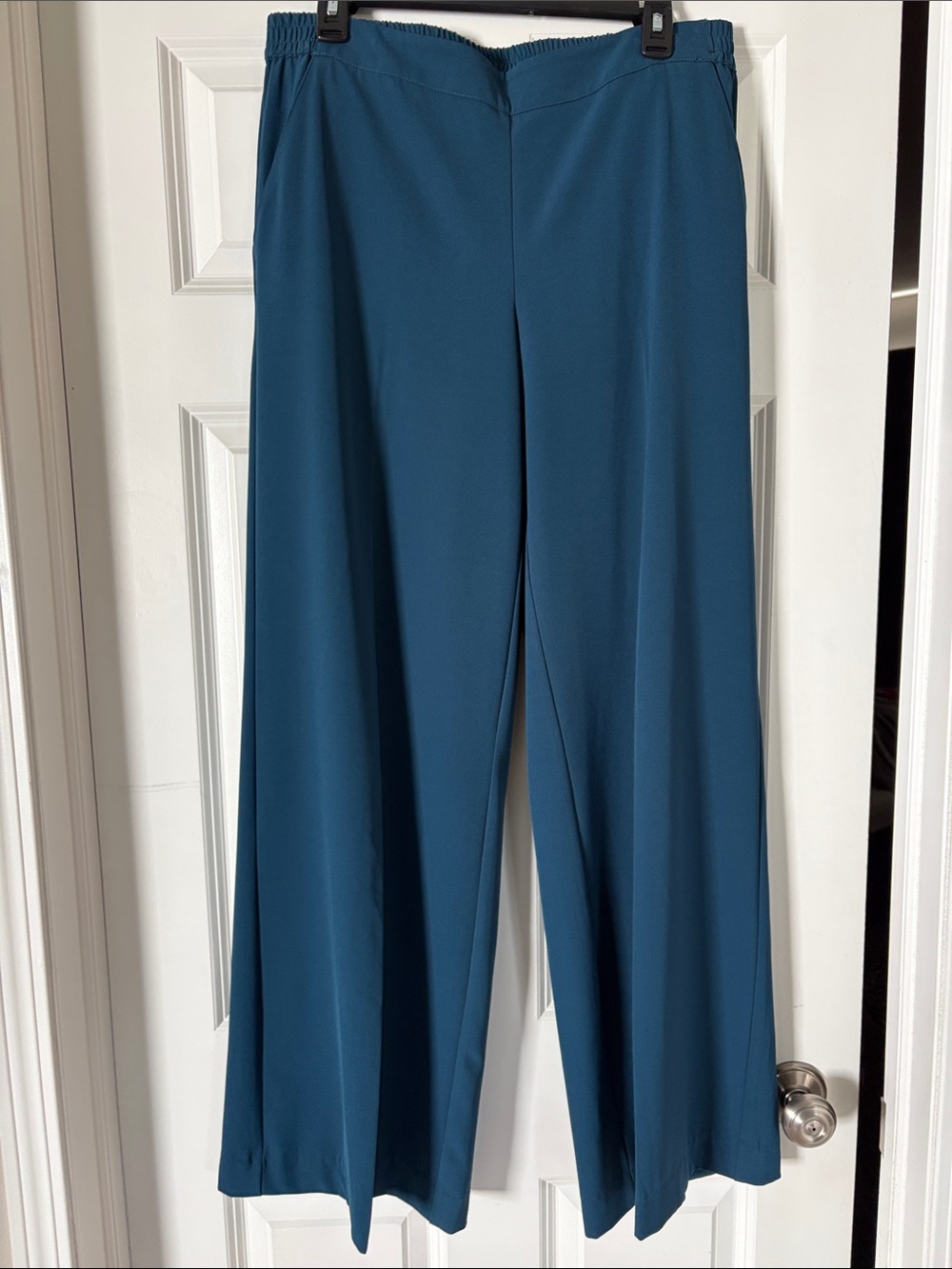 New York & Company Wide-Leg Teal Pants